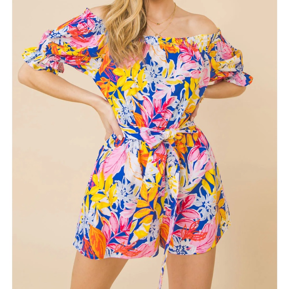 Flying tomato brand floral, romper, size medium